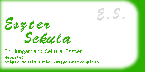 eszter sekula business card